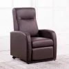 Fauteuil Relax En Tissu Simili-cuir Coloris Marron - Largeur 70 X Profondeur 77 Cm -PEGANE- -Pas Cher Fauteuil Magasin 45839293 1