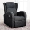Fauteuil Relax En Tissu Coloris Gris Anthracite - Largeur 70 X Profondeur 77 Cm -PEGANE-
