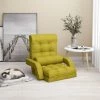Chaise Pliable De Sol Avec Fonction De Lit Tissu Vert VidaXL -Pas Cher Fauteuil Magasin 45963270 1