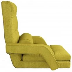 Chaise Pliable De Sol Avec Fonction De Lit Tissu Vert VidaXL -Pas Cher Fauteuil Magasin 45963270 4