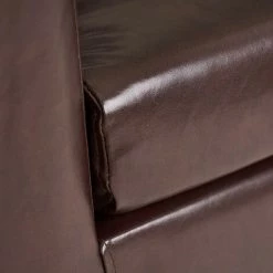 NATACHA.B Fauteuil Club Marron Simili Cuir Corte -Pas Cher Fauteuil Magasin 46049666 5