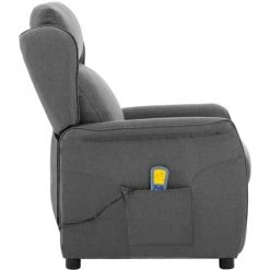 Topdeal Fauteuil Inclinable De Massage Gris Clair Tissu FF289786_FR 9 Topdeal Fauteuil Inclinable De Massage Gris Clair Tissu FF289786_FR -Pas Cher Fauteuil Magasin 46224425 3