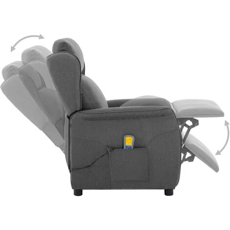 Topdeal Fauteuil Inclinable De Massage Gris Clair Tissu FF289786_FR 6 Topdeal Fauteuil Inclinable De Massage Gris Clair Tissu FF289786_FR – Image 4