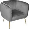 Fauteuil En Velours Leria Gris Atmosphera