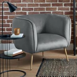 Lot De 2 Fauteuils Leria Gris Atmosphera -Pas Cher Fauteuil Magasin 46283233 2