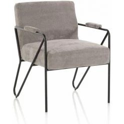 TFT HOME FURNITURE Fauteuil PACHA Gris