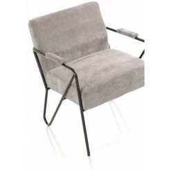 TFT HOME FURNITURE Fauteuil PACHA Gris -Pas Cher Fauteuil Magasin 46347915 3