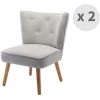 MOLOO MALCOLM - Fauteuil Scandinave Tissu Gris Clair Pieds Bois(x2) - Gris -Pas Cher Fauteuil Magasin 46351508 1