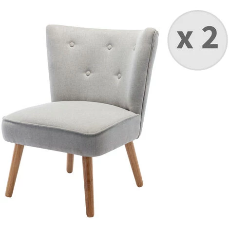 MOLOO MALCOLM - Fauteuil Scandinave Tissu Gris Clair Pieds Bois(x2) - Gris 3 MOLOO MALCOLM - Fauteuil Scandinave Tissu Gris Clair Pieds Bois(x2) - Gris