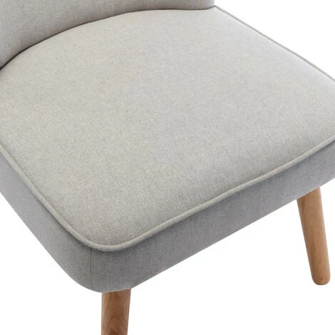 MOLOO MALCOLM - Fauteuil Scandinave Tissu Gris Clair Pieds Bois(x2) - Gris 6 MOLOO MALCOLM - Fauteuil Scandinave Tissu Gris Clair Pieds Bois(x2) - Gris – Image 4
