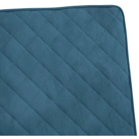 VidaXL Chaise Cantilever Bleu Velours - Bleu 7 VidaXL Chaise Cantilever Bleu Velours - Bleu – Image 5