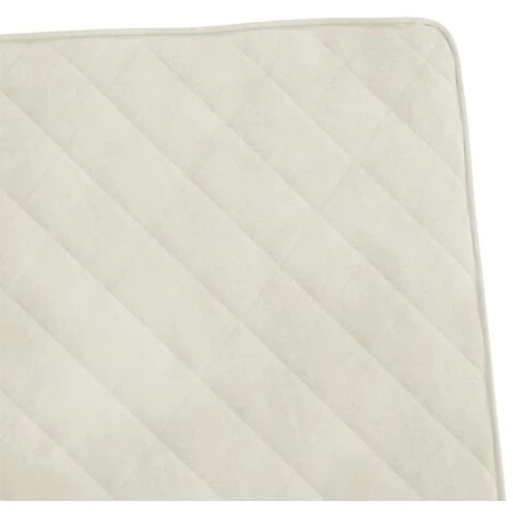 VidaXL Chaise Cantilever Blanc Crème Velours - Blanc 7 VidaXL Chaise Cantilever Blanc Crème Velours - Blanc – Image 5