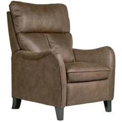 LES TENDANCES Fauteuil De Relaxation Manuel Microfibre Marron Clair Mika -Pas Cher Fauteuil Magasin 46474493 3