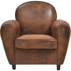 THE HOME DECO FACTORY Fauteuil Club Vintage William Marron - Marron 8 THE HOME DECO FACTORY Fauteuil Club Vintage William Marron - Marron -Pas Cher Fauteuil Magasin 46568426 3