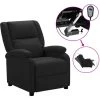 ASUPERMALL Fauteuil TV Electrique Noir Similicuir