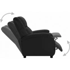 ASUPERMALL Fauteuil TV Electrique Noir Similicuir -Pas Cher Fauteuil Magasin 46885995 3