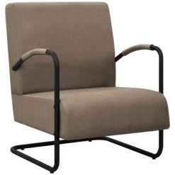 ASUPERMALL Fauteuil Taupe Tissu
