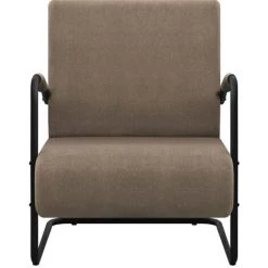 ASUPERMALL Fauteuil Taupe Tissu -Pas Cher Fauteuil Magasin 46885997 4