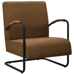 ASUPERMALL Fauteuil Marron Tissu