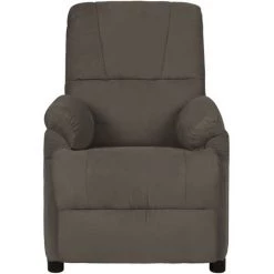 ASUPERMALL Fauteuil Inclinable Gris Fonce Similicuir Daim -Pas Cher Fauteuil Magasin 46886023 3