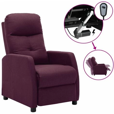 ASUPERMALL Fauteuil Inclinable Electrique Violet Tissu 3 ASUPERMALL Fauteuil Inclinable Electrique Violet Tissu