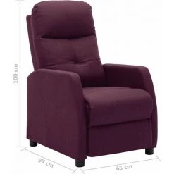 ASUPERMALL Fauteuil Inclinable Electrique Violet Tissu 11 ASUPERMALL Fauteuil Inclinable Electrique Violet Tissu -Pas Cher Fauteuil Magasin 46886033 5