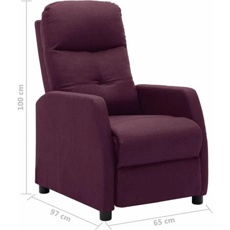 ASUPERMALL Fauteuil Inclinable Electrique Violet Tissu 7 ASUPERMALL Fauteuil Inclinable Electrique Violet Tissu – Image 5