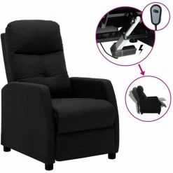ASUPERMALL Fauteuil Inclinable Electrique Noir Tissu