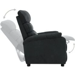 ASUPERMALL Fauteuil Inclinable Electrique Gris Fonce Tissu -Pas Cher Fauteuil Magasin 46886068 4