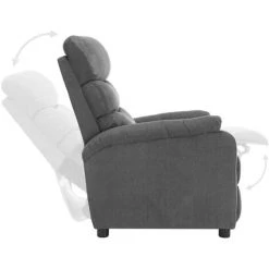 ASUPERMALL Fauteuil Inclinable Electrique Gris Clair Tissu -Pas Cher Fauteuil Magasin 46886072 4