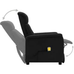 ASUPERMALL Fauteuil Inclinable Electrique De Massage Noir Similicuir Daim -Pas Cher Fauteuil Magasin 46886076 3