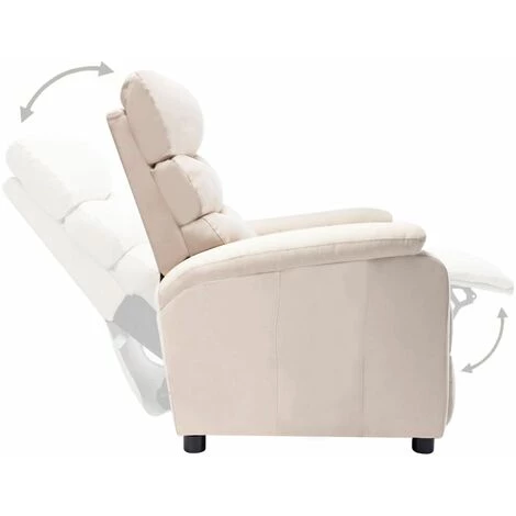 ASUPERMALL Fauteuil Inclinable Electrique Creme Tissu 5 ASUPERMALL Fauteuil Inclinable Electrique Creme Tissu – Image 3