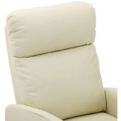 ASUPERMALL Fauteuil Inclinable Electrique Creme Similicuir -Pas Cher Fauteuil Magasin 46886086 5
