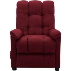 ASUPERMALL Fauteuil Inclinable De Massage Rouge Bordeaux Tissu -Pas Cher Fauteuil Magasin 46886095 3