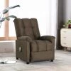 ASUPERMALL Fauteuil Inclinable De Massage Marron Tissu -Pas Cher Fauteuil Magasin 46886105 1