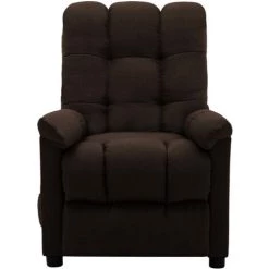 ASUPERMALL Fauteuil Inclinable De Massage Marron Fonce Tissu -Pas Cher Fauteuil Magasin 46886109 3