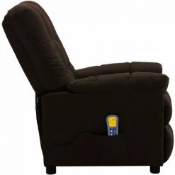 ASUPERMALL Fauteuil Inclinable De Massage Marron Fonce Tissu -Pas Cher Fauteuil Magasin 46886109 4