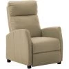 ASUPERMALL Fauteuil Inclinable Cappuccino Similicuir -Pas Cher Fauteuil Magasin 46886121 1