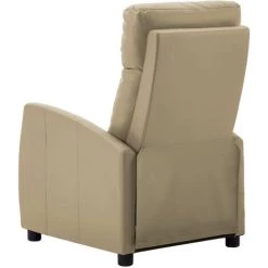 ASUPERMALL Fauteuil Inclinable Cappuccino Similicuir -Pas Cher Fauteuil Magasin 46886121 4