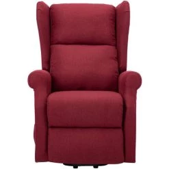 ASUPERMALL Fauteuil De Massage Inclinable Rouge Bordeaux Tissu -Pas Cher Fauteuil Magasin 46886160 4