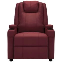 ASUPERMALL Fauteuil De Massage Inclinable Rouge Bordeaux Similicuir -Pas Cher Fauteuil Magasin 46886163 3
