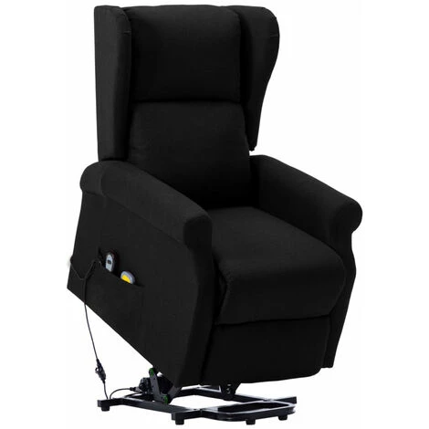 ASUPERMALL Fauteuil De Massage Inclinable Noir Tissu 4 ASUPERMALL Fauteuil De Massage Inclinable Noir Tissu â Image 2