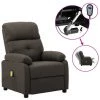 ASUPERMALL Fauteuil De Massage Inclinable Electrique Taupe Tissu -Pas Cher Fauteuil Magasin 46886180 1