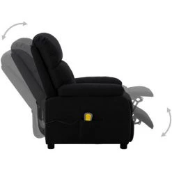 ASUPERMALL Fauteuil De Massage Inclinable Electrique Noir Tissu -Pas Cher Fauteuil Magasin 46886185 3