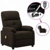 ASUPERMALL Fauteuil De Massage Inclinable Electrique Marron Fonce Tissu