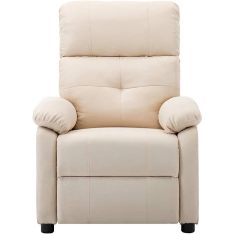 ASUPERMALL Fauteuil De Massage Creme Tissu 5 ASUPERMALL Fauteuil De Massage Creme Tissu – Image 3