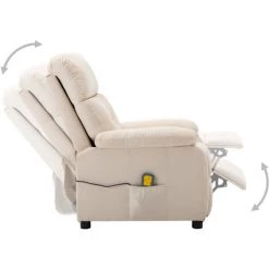 ASUPERMALL Fauteuil De Massage Creme Tissu 10 ASUPERMALL Fauteuil De Massage Creme Tissu -Pas Cher Fauteuil Magasin 46886215 4