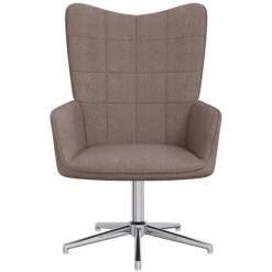 ASUPERMALL Chaise De Relaxation Taupe Tissu -Pas Cher Fauteuil Magasin 46889663 3