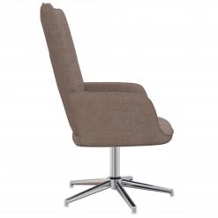 ASUPERMALL Chaise De Relaxation Taupe Tissu -Pas Cher Fauteuil Magasin 46889663 4