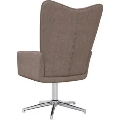 ASUPERMALL Chaise De Relaxation Taupe Tissu -Pas Cher Fauteuil Magasin 46889663 5